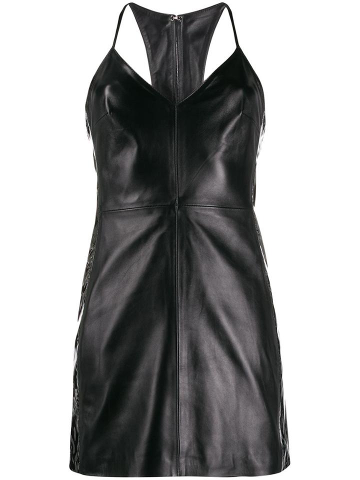 Manokhi Leather Mini Dress - Black