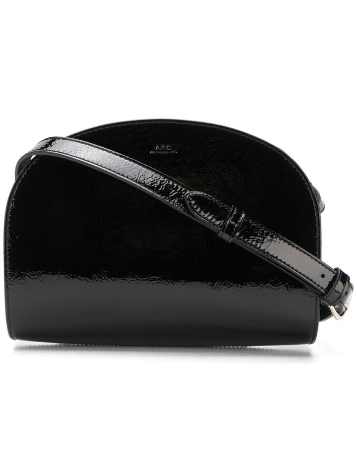 A.p.c. Logo Stamp Crossbody Bag - Black