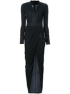 Thomas Wylde 'bianca' Long Dress, Women's, Size: Large, Black, Silk/spandex/elastane/viscose