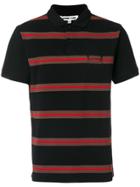 Mcq Alexander Mcqueen Striped Polo Shirt - Black