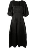 Lee Mathews Juliette Lantern Dress - Black