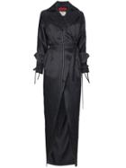 Robert Clergerie Oversized Maxi Stripe Trench Coat - Black