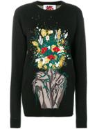 Bad Deal Bouquet Intarsia Jumper - Black