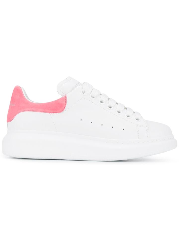 Alexander Mcqueen White Pink Platform Sneakers