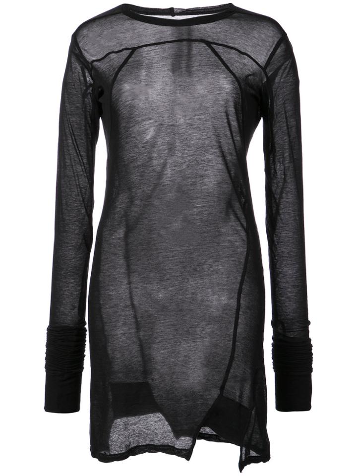 Rick Owens Plinth Long T-shirt - Black