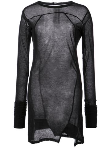 Rick Owens Plinth Long T-shirt - Black