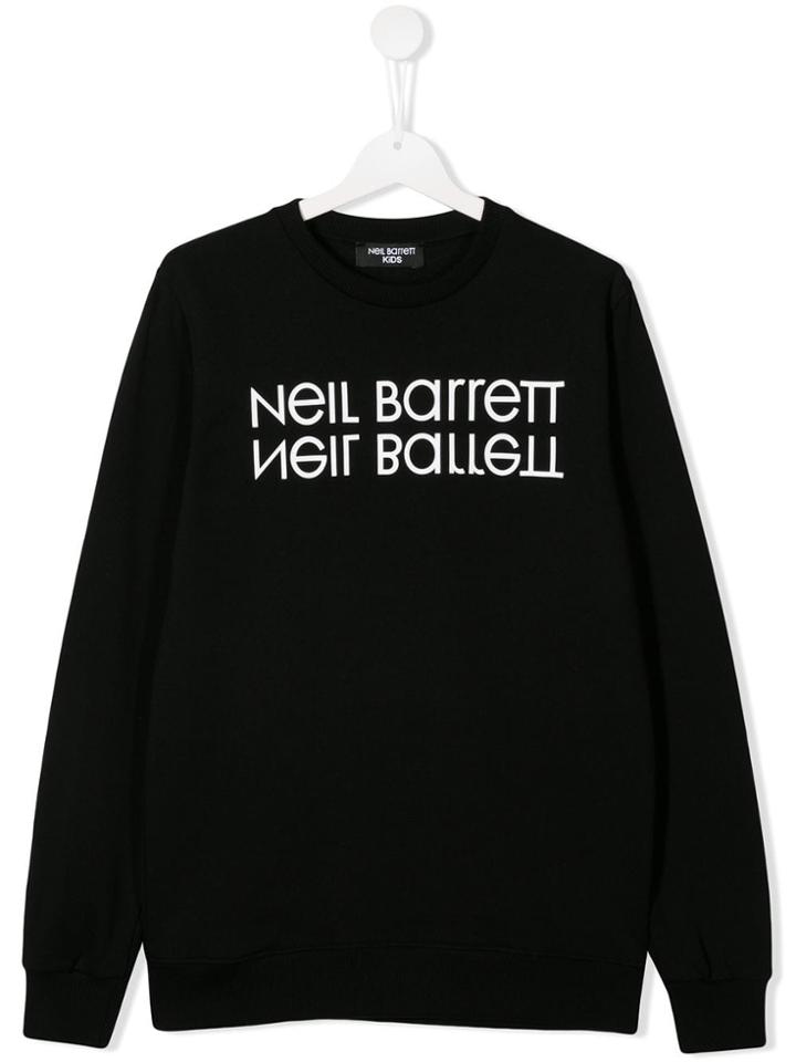 Neil Barrett Kids Logo Sweatshirt - Black