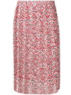 Dondup Floral Print Pleated Skirt - Red