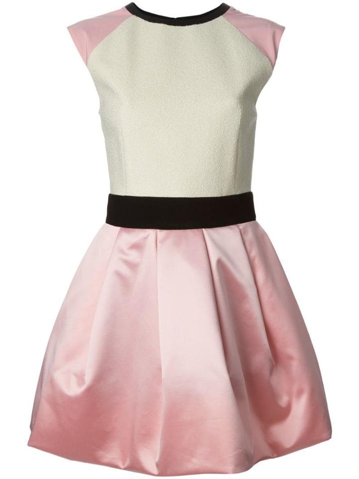 Fausto Puglisi Cap Sleeve Flared Dress - Pink
