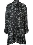 Magda Butrym - Floral Print Dress - Women - Silk - 36, Women's, Black, Silk