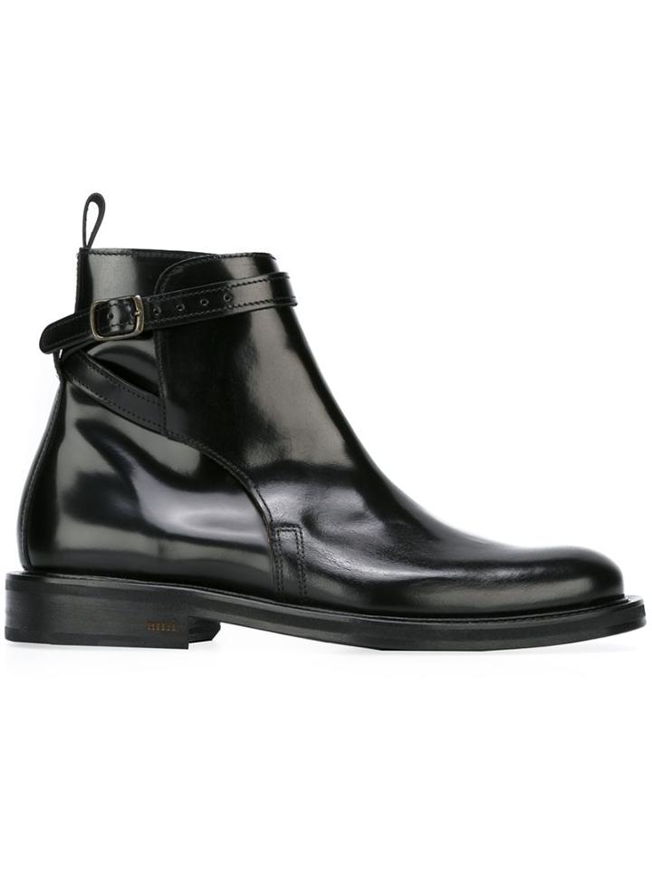 Ami Alexandre Mattiussi Strap Detail Boots