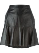 Coach Fluid Mini Skirt, Women's, Size: 2, Black, Cupro/lamb Skin