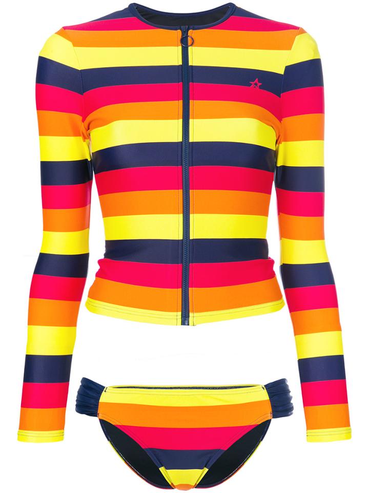 Perfect Moment Long Sleeve Striped Rashguard - Multicolour
