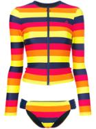 Perfect Moment Long Sleeve Striped Rashguard - Multicolour