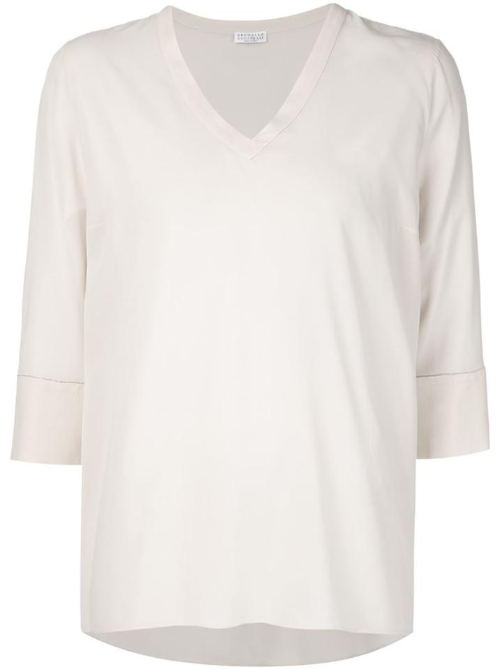 Brunello Cucinelli Oversized V-neck Top