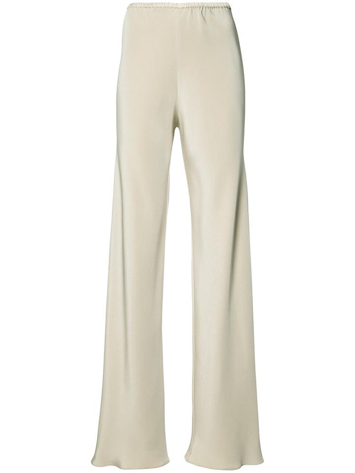 Peter Cohen Elasticated Waistband Trousers, Women's, Size: Medium, Nude/neutrals, Silk