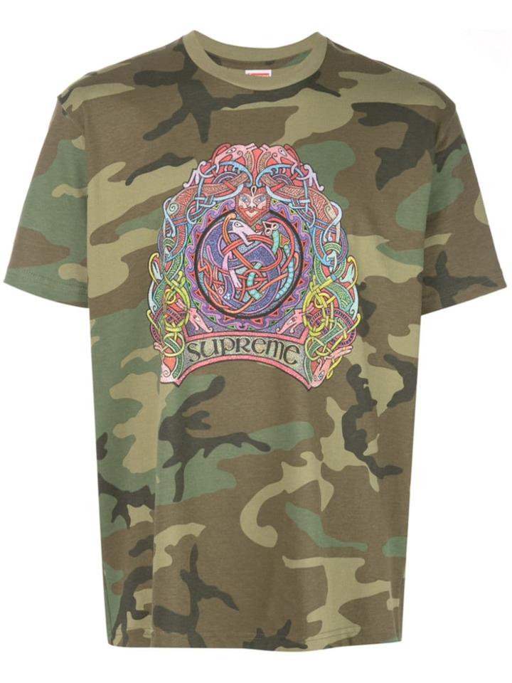 Supreme Camo Logo T-shirt - Green