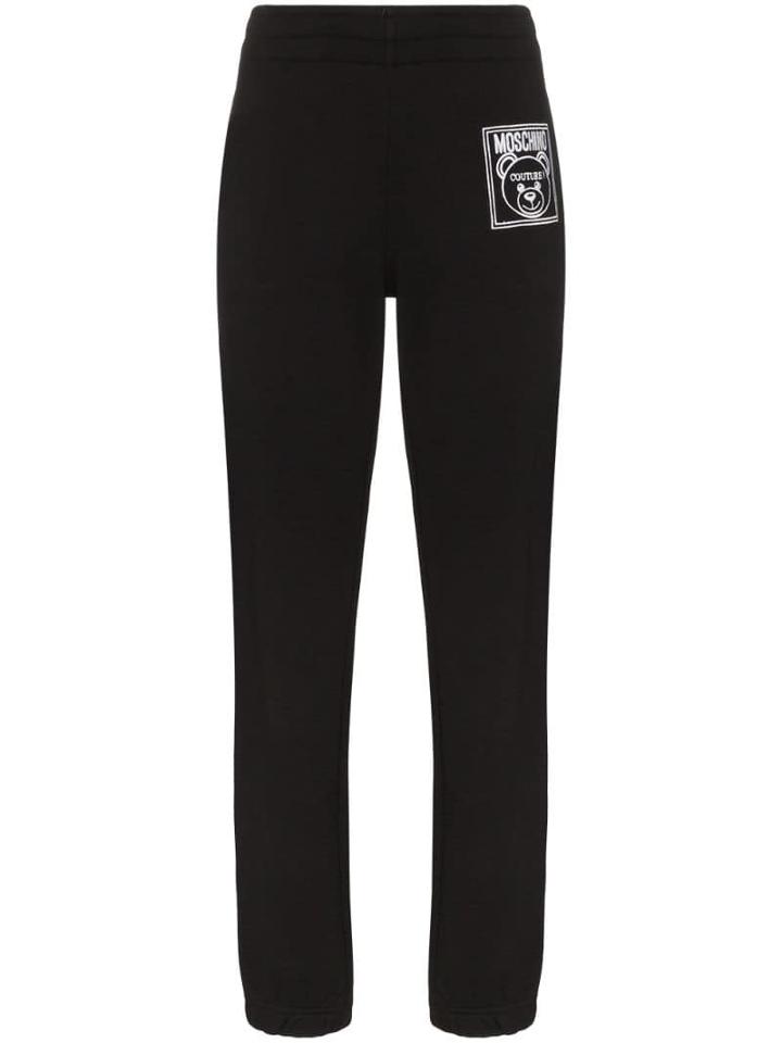 Moschino Teddy Bear Print Track Pants - Black
