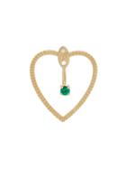 Yvonne Léon 18kt Gold And Emerald Heart Earrings