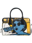 Prada Cartoon Lady Bowling Tote - Multicolour
