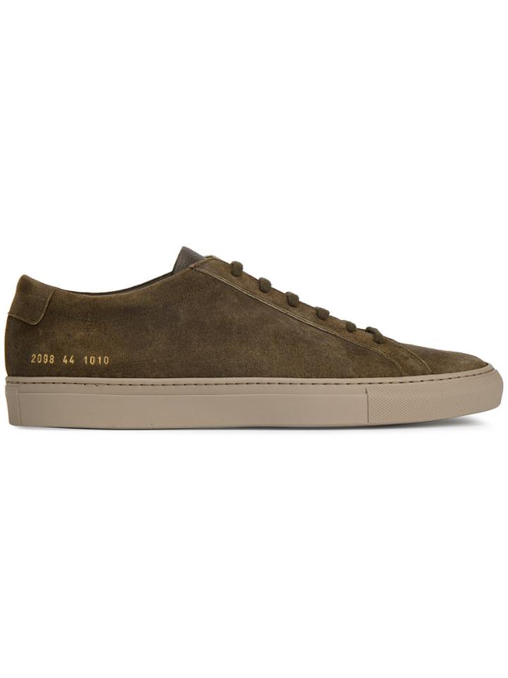 Common Projects Olive Suede Achilles Sneakers - Green
