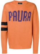 Paura Crew Neck Logo Jumper - Orange