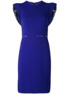 Emilio Pucci Ruffled Cap Sleeve Dress - Pink & Purple