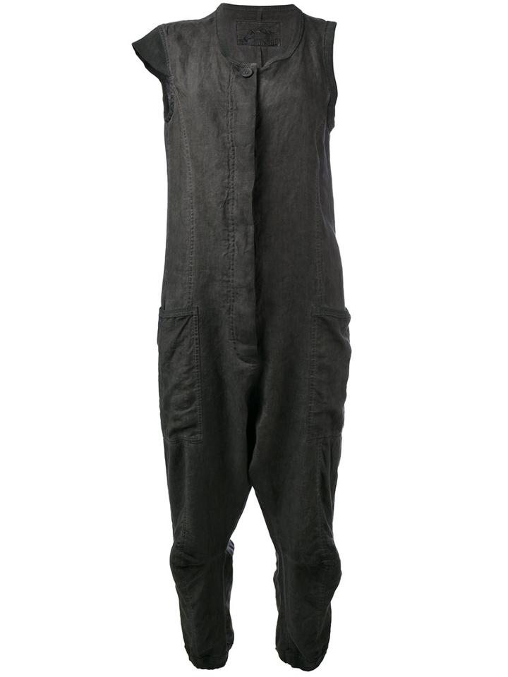 Rundholz Black Label Drop-crotch Jumpsuit, Women's, Size: Small, Green, Cotton/linen/flax