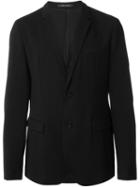 Emporio Armani Two-button Textured Blazer, Men's, Size: 50, Black, Spandex/elastane/cupro/virgin Wool