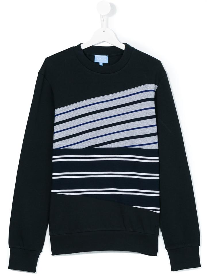 Lanvin Petite - Striped Sweatshirt - Kids - Cotton - 14 Yrs, Blue