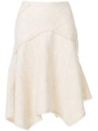 Proenza Schouler Flared Textured Skirt - Neutrals