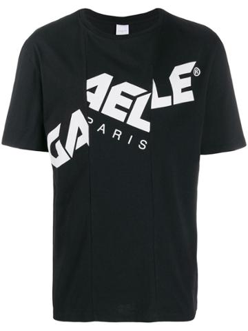 Gaelle Bonheur Logo Round Neck T-shirt - Black