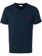 Ami Alexandre Mattiussi T-shirt With Embroidery - Blue