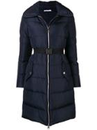 Versace Collection Zipped Padded Parka Coat - Blue