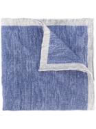 Eleventy Classic Pocket Square, Men's, Blue, Linen/flax