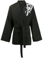 Ann Demeulemeester Gothic Print Kimono Blazer - Black