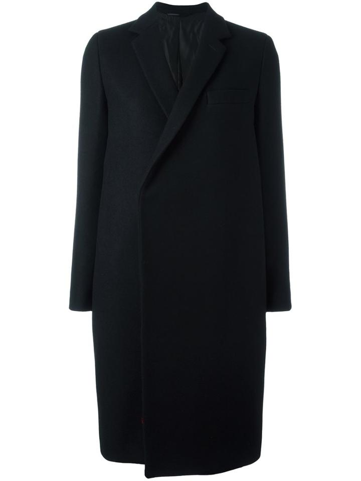The Reracs Boxy Mid Coat, Women's, Size: 40, Black, Silk/cupro/wool