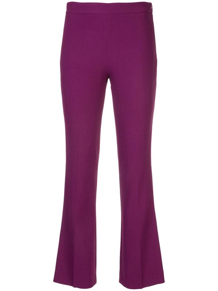 Giambattista Valli Flared Cropped Trousers - Purple