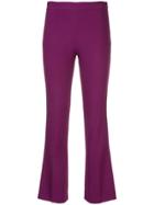 Giambattista Valli Flared Cropped Trousers - Purple