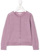 Bonpoint Teen Button Up Cardigan - Purple