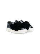 Simonetta Bow Detail Sneakers - Black