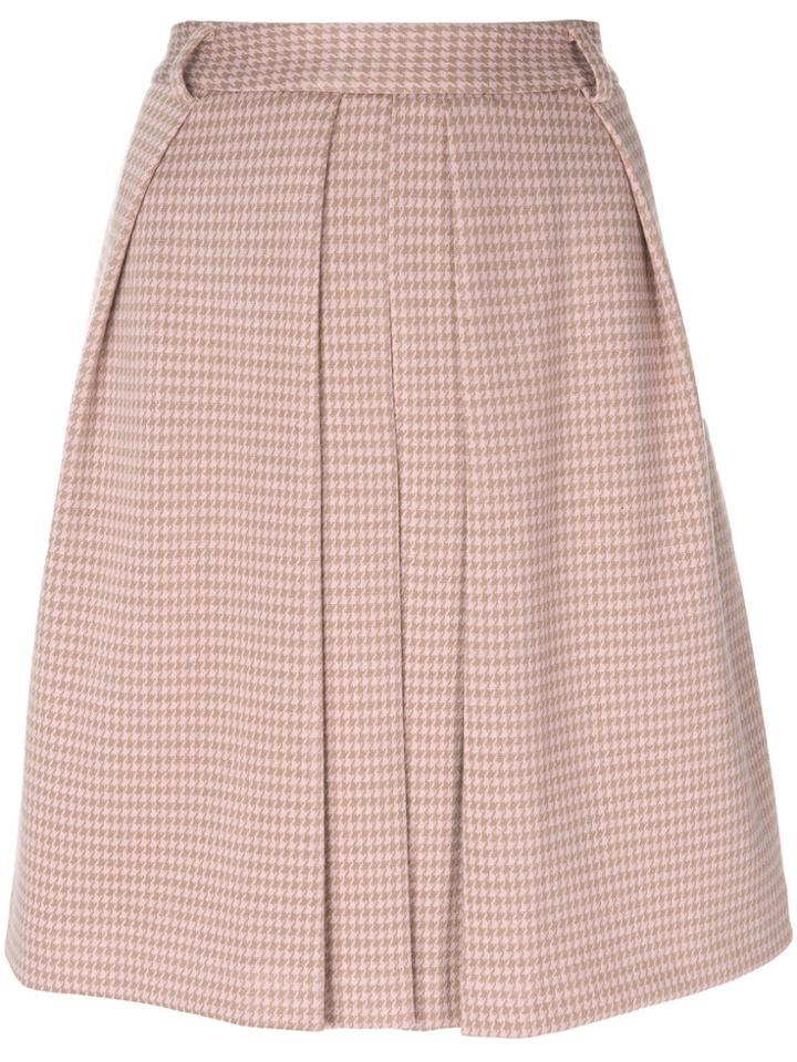 Steffen Schraut Pleated Skirt - Pink & Purple