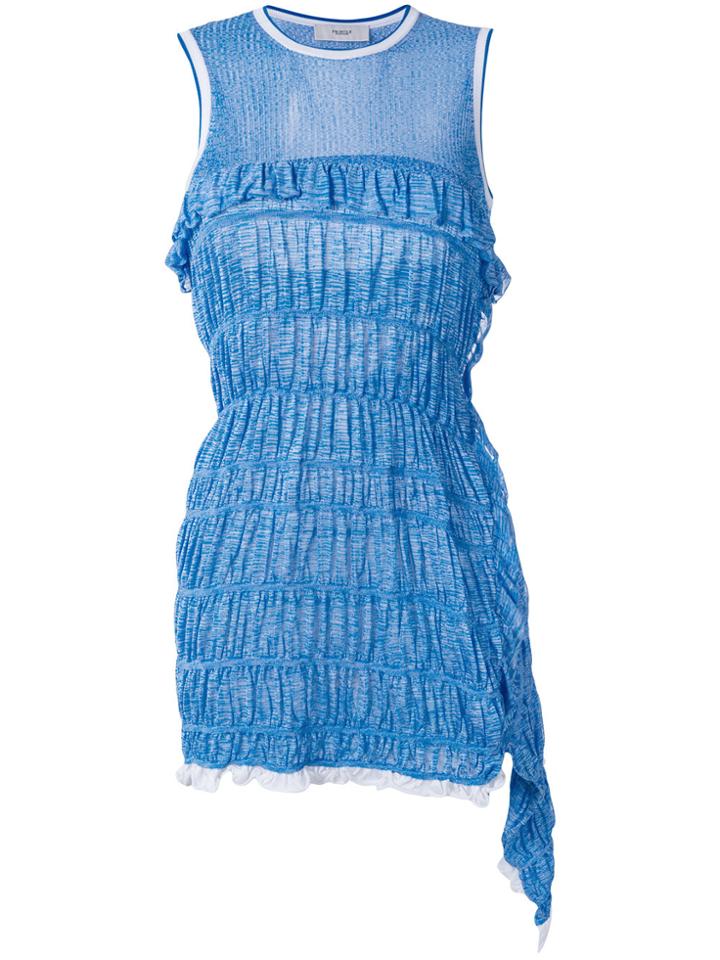 Pringle Of Scotland Ruffle Frilled Top - Blue