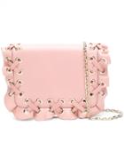 Red Valentino Red(v) Woven Ruffle Cross-body Bag - Pink & Purple