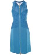 Versace Ruched Mini Dress - Blue