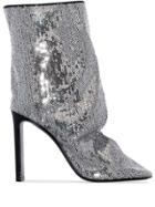 Nicholas Kirkwood D'arcy 105mm Sequin-embellished Boots - Silver