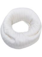 Courrèges Rib Knit Collar Scarf - White