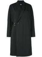 The Reracs Wrap Belted Coat - Black