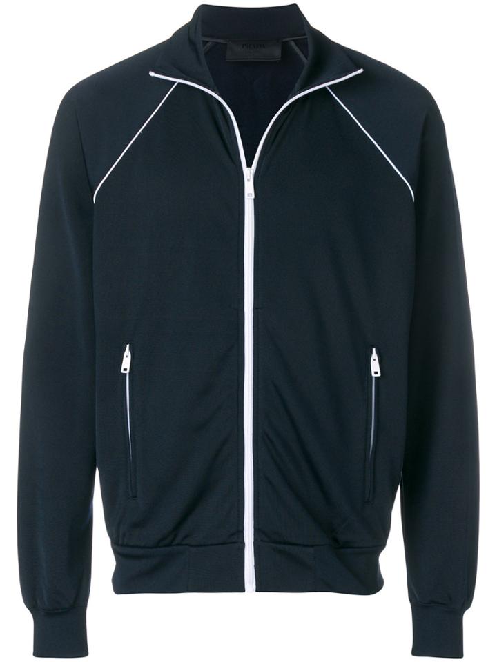 Prada Zipped Sweatshirt Jacket - Blue