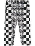 Comme Des Garçons Pre-owned Skull And Roses Print Trousers - Black